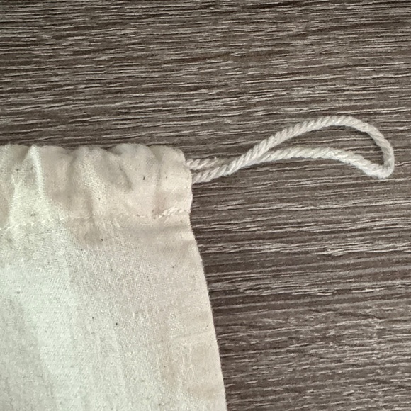 Lauren Ralph Lauren Cream Drawstring Bag with Crest 17”X 17” - Picture 6 of 6